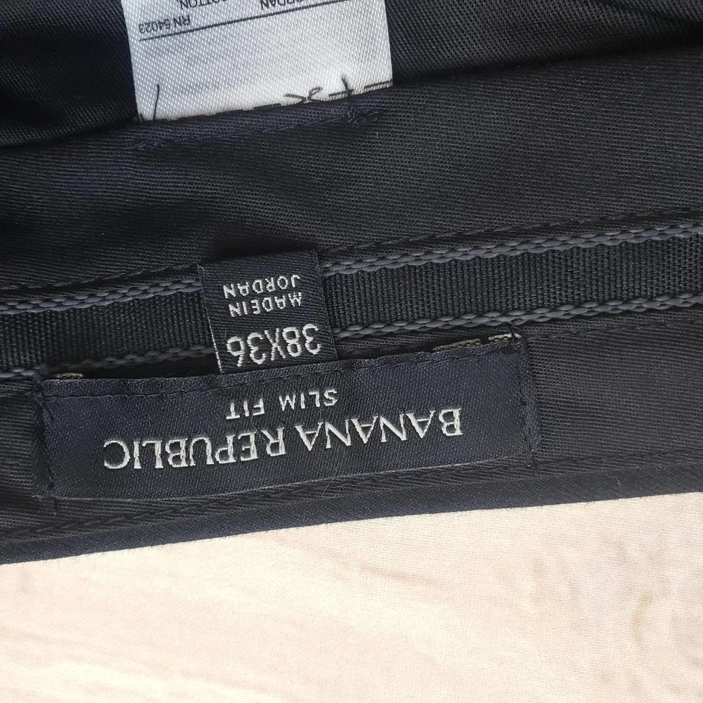 Banana Republic Pants Mens 38x35 Black Slim Fit Dress Pants Stretch‎ Workwear